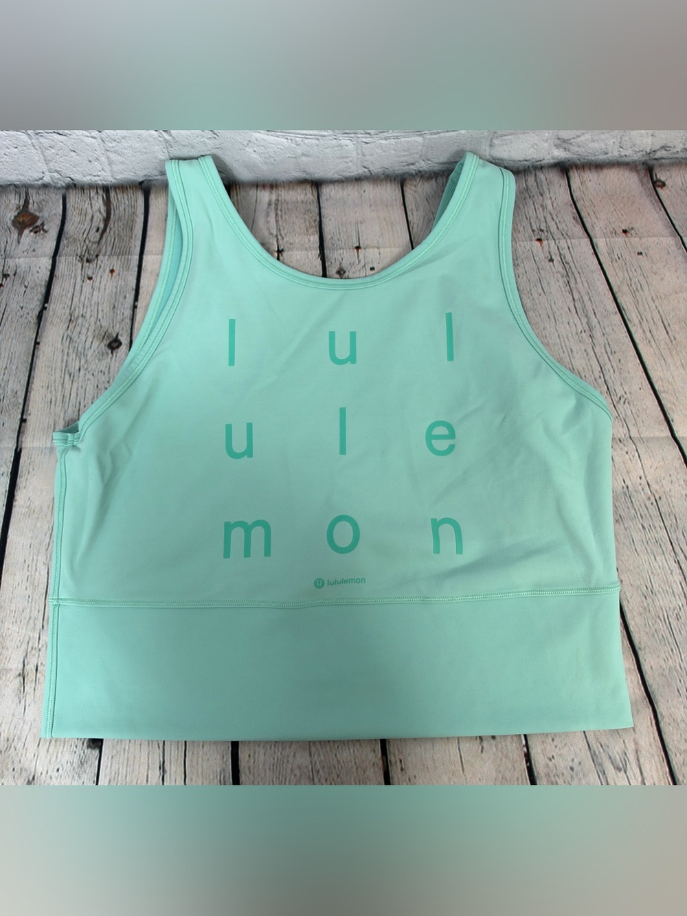 lululemon Power Pivot Everlux Tank Top Wild Mint size 14